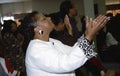 African American worships God during a church service Royalty Free Stock Photo