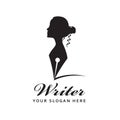 Woman writer icon