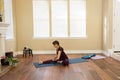 Woman in yoga Grat Seal Pose