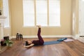 Yoga Pose Supine Hamstring Stretch