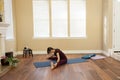 Woman in yoga Pose Upavista Konasana Royalty Free Stock Photo