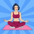 Woman in Yoga Pose. Woman Meditation. Yoga Woman. Lotus Pose