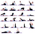 Woman in Yoga Positions Royalty Free Stock Photo