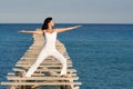 Woman , yoga or tai chi