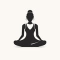 Yoga Girl Image: Meditation And Yoga Pose Illustration