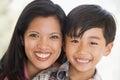 Woman and young boy smiling Royalty Free Stock Photo