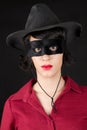 Woman with zorro mask Royalty Free Stock Photo