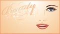 Womanish face. Background for card Royalty Free Stock Photo