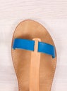 Womanly leather sandals, shoes for using on holiday concept