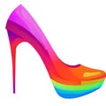 Womans Colorful High Heel Shoe