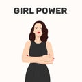 We Can Do It. Iconic woman`s symbol of female power and industry. Royalty Free Stock Photo