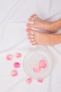 Womans feet after a pedicure Royalty Free Stock Photo