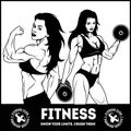 Womans fitness showing muscles - Female Fitness