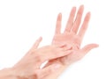 Womans hands isolated Royalty Free Stock Photo