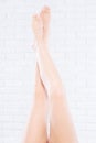 Womans legs in the air Royalty Free Stock Photo