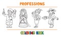 Womans profession coloring book set