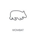 Wombat linear icon. Modern outline Wombat logo concept on white