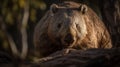 Wombat Pair in Majestic Mountain Landscape Royalty Free Stock Photo