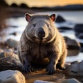 The wombat is a stocky and burly marsupial native to Australia