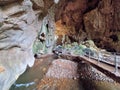 Wombeyan Creek flowing into the entrance cavern of Fig Tree Cave