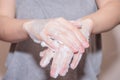 Womem washing of hands Royalty Free Stock Photo