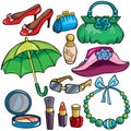 Women Accessories icon set