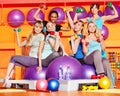 Women in aerobics class. Royalty Free Stock Photo