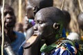 Women from the African tribe Mursi, Ethiopia