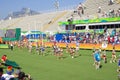 Women athletes of Rio2016 marathon run