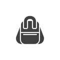 Women backpack vector icon