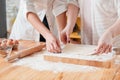 Women baking cooking courses making dough hobby