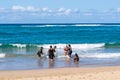 Women on the beach of the Indian Ocean in Mozambique