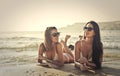 Women on the beach Royalty Free Stock Photo