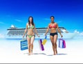 Women Bikini Shopping Bags Beach Summer Concept