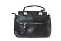 Women black leather handbag