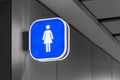 Women only blue sign picto