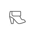 Women boot shoe line icon Royalty Free Stock Photo