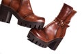 Women boots Brown Royalty Free Stock Photo
