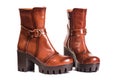 Women boots Brown Royalty Free Stock Photo