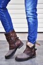 Women boots and jeans