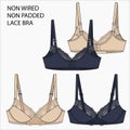 Padded Plunge Bra for Girl And Women Wear