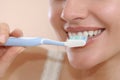 Women brush your teeth Royalty Free Stock Photo