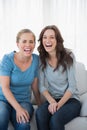 Women bursting out laughing Royalty Free Stock Photo