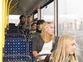 Women on the bus Royalty Free Stock Photo