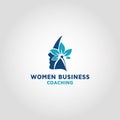 Women business Coaching logo design template idea and inspiration Royalty Free Stock Photo