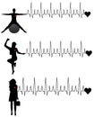 Women and cardiogram