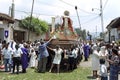 Women carrying shrine during Holy Week procession