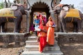 Women celebrating Gangaur Festival Rajasthan India