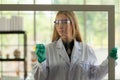 Women in the chemistry laboratory in the science laboratory