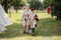 women and children in the knight camp